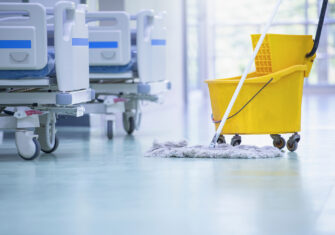 Mop and mop bucket in a hospital Janitorial Services in Nashville, TN: How We Keep Medical Facilities Clean