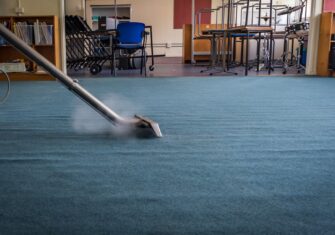 Commercial carpet being cleaned How to Minimize Downtime While You Clean Commercial Carpet