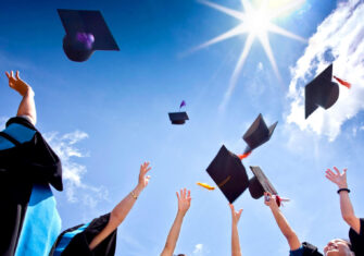 Students throwing up their graduation caps How to Prepare for Cleaning and Repairs After the Graduation Ceremony at Your Education Facility