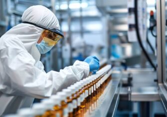 Biopharma worker in temperature controlled setting. Temperature and Humidity Control in Biopharma: Facility Management Best Practices